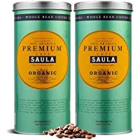 Los mejores  - Café Saula grano Premium Ecológico 100% arábica - Pack 2 botes de 500 gr
